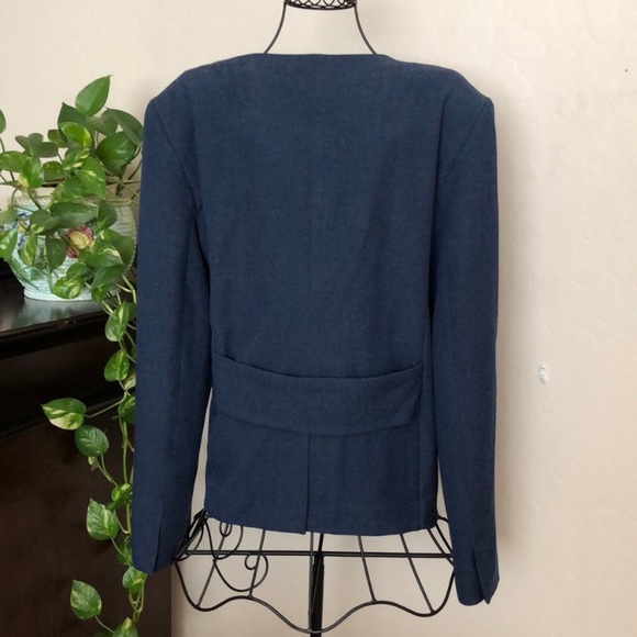 NWOT Adrienne Vittadini Blue Blazer Open Small - Picture 3 of 7